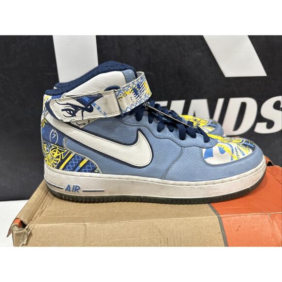 Nike Air Force 1 Mid PRM 313984-411 Michael VICK Size 11.5 COLLECTION ROYALE - Picture 3 of 12